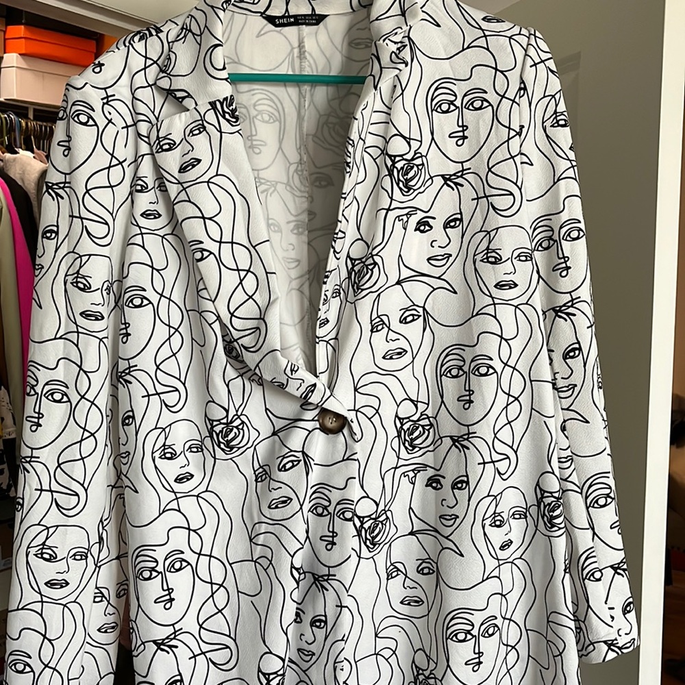 SHEIN Abstract Blazer